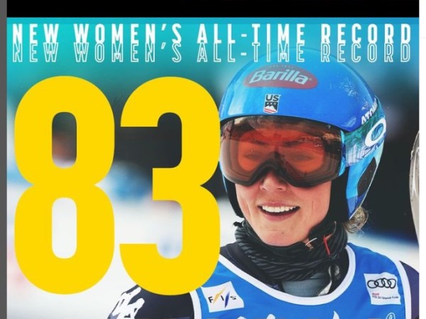 Shiffrin becomes the Greatest Woman Alpine Skier of All Time!